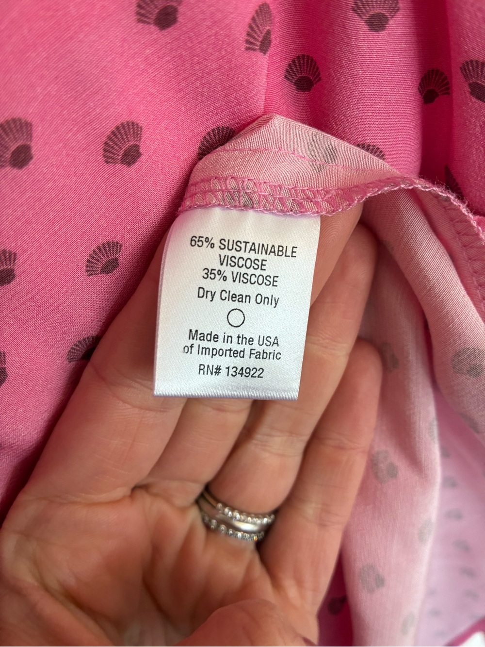 Emerson Fry Hot Pink Printed Button-Down Blouse - Picture 3 of 3
